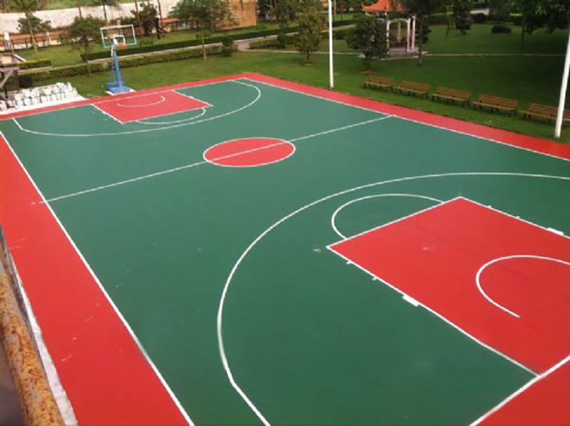 供应弹性丙烯酸篮球场弹性丙烯酸篮球场施工专用